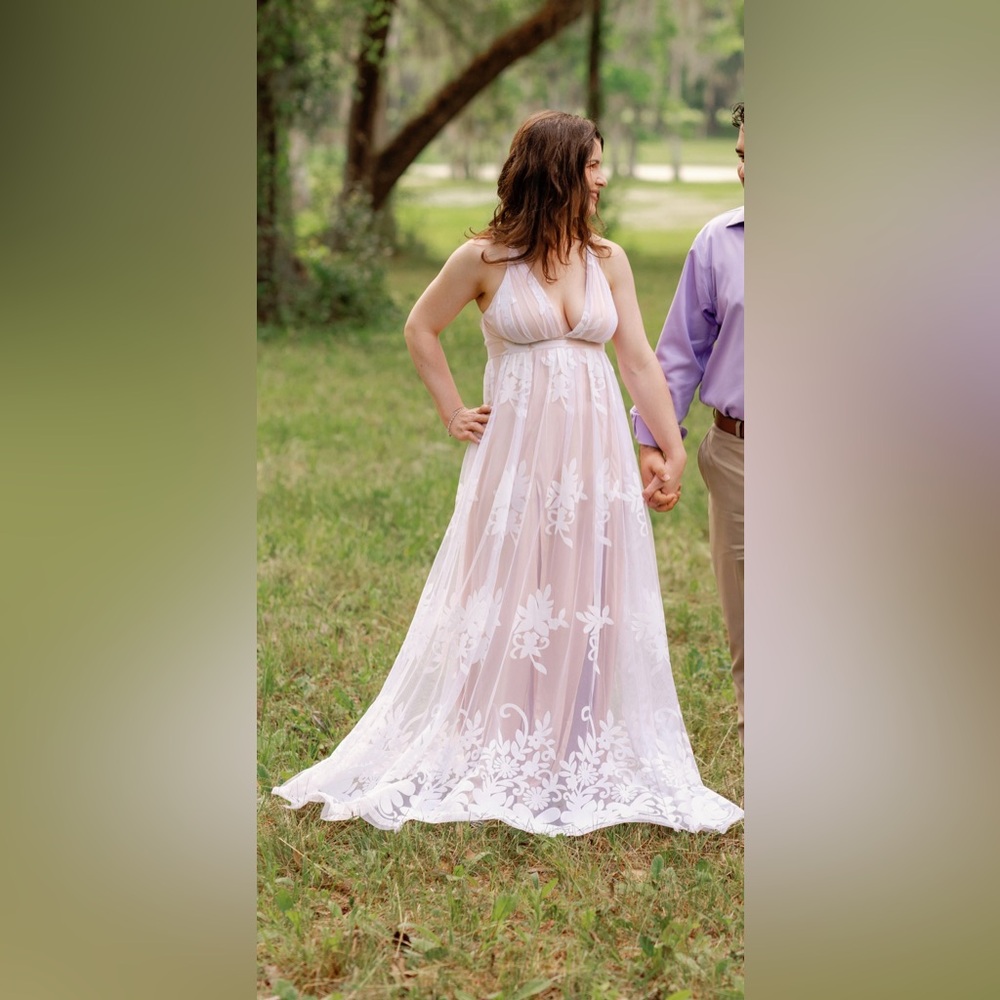 Long White Dress With Slit